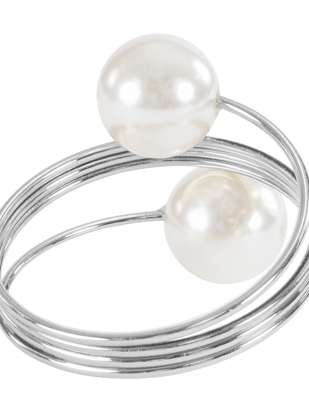 NWT set of 12 Pearl and silver napkin rings
